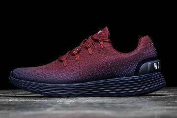 Women's Nobull Cabernet Atlantic Gradient Ripstop Running Shoes Dark / Red | SG H2770A